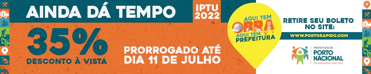 Banner prorrogação IPTU 2022 (11/07/22)